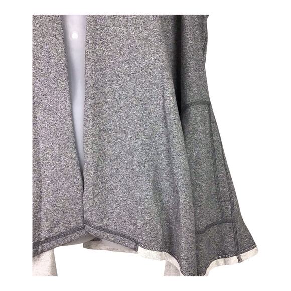 Ruby Rd Women’s Vest M Gray Open Front Asymmetrical Hem Pockets Trim - Picture 4 of 16